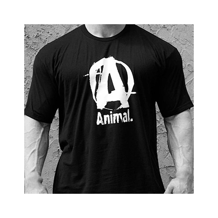 Animal T-Shirt Logo A Black