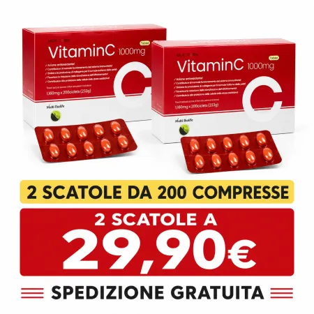 Vitamina C 1000 Pacco Doppio 2x200 Compresse | NaturalSynth