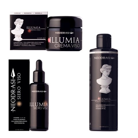 Kit Neodrasi Illumia — Siero Viso + Crema Viso + Acqua Micellare